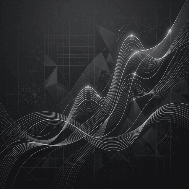 Abstract financial data visualization representing market analysis and growth trends