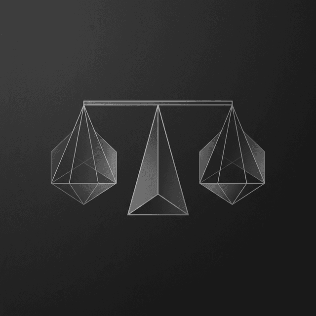 Abstract geometric scales representing balance, fairness, and editorial transparency